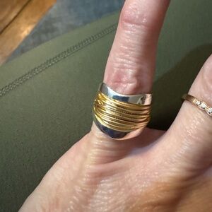 Elegant Gold and Silver Women's Ring